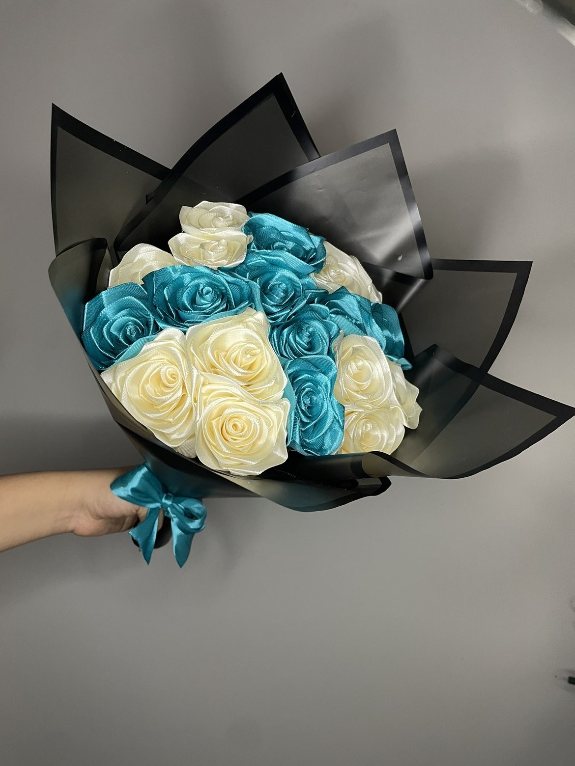 Bouquet bleu et blanc
